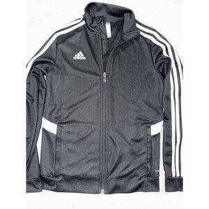 Adidas Climalite Men's Black Track Jacket XS Full-Zip Striped Zipped Pockets